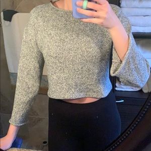 Zara Cropped gray sweater